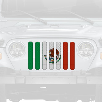 Dirty Acres® - 1-Pc Mexico Flag Style Perforated Main Grille