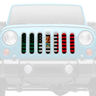 Dirty Acres® - 1-Pc Mexican American Flag Style Perforated Main Grille
