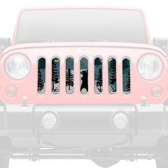 Dirty Acres® - 1-Pc Mountain Bear Style Black Perforated Main Grille