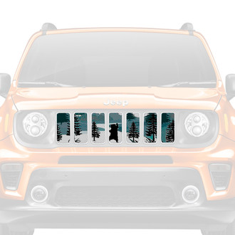 Dirty Acres® - 1-Pc Mountain Bear Style Black Perforated Main Grille