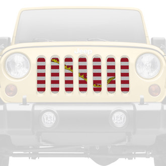 Dirty Acres® - 1-Pc Navy Jack Flag Style Perforated Main Grille