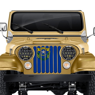 Dirty Acres® - 1-Pc Nevada State Flag Style Perforated Main Grille