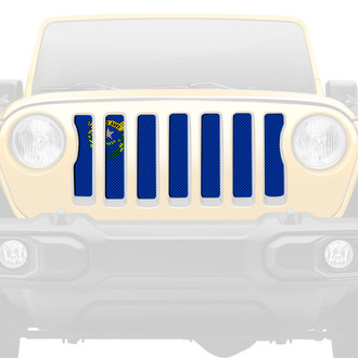 Dirty Acres® - 1-Pc Nevada State Flag Style Perforated Main Grille