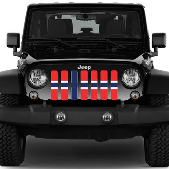 Dirty Acres® - 1-Pc Norway Flag Style Perforated Main Grille