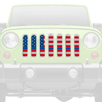 Dirty Acres® - 1-Pc Old Glory Style Perforated Main Grille