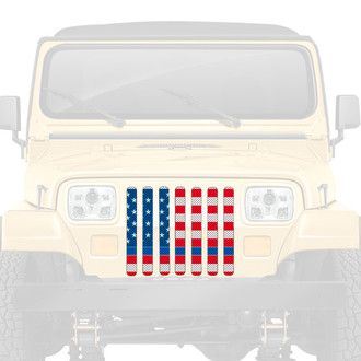 Dirty Acres® - 1-Pc Old Glory Style Perforated Main Grille