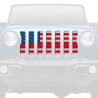 Dirty Acres® - 1-Pc Old Glory Style Perforated Main Grille