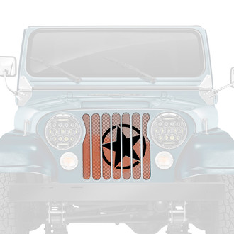 Dirty Acres® - 1-Pc Oscar Mike Style Orange Ombre Perforated Main Grille