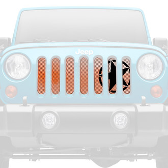 Dirty Acres® - 1-Pc Oscar Mike Style Orange Ombre Perforated Main Grille