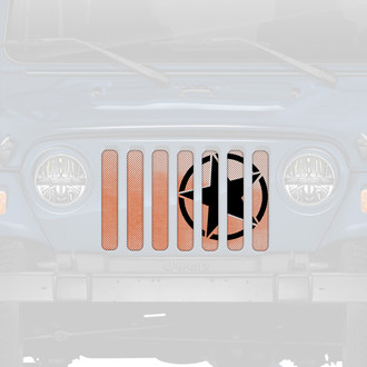 Dirty Acres® - 1-Pc Oscar Mike Style Orange Ombre Perforated Main Grille