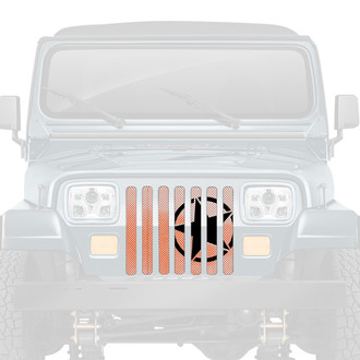 Dirty Acres® - 1-Pc Oscar Mike Style Orange Ombre Perforated Main Grille