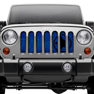 Dirty Acres® - 1-Pc Oscar Mike Style Royal Blue Perforated Main Grille