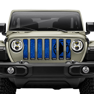 Dirty Acres® - 1-Pc Oscar Mike Style Royal Blue Perforated Main Grille