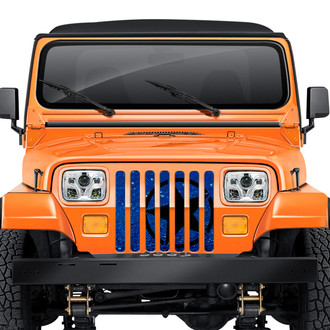 Dirty Acres® - 1-Pc Oscar Mike Style Royal Blue Perforated Main Grille