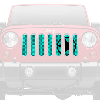 Dirty Acres® - 1-Pc Oscar Mike Style Teal Perforated Main Grille