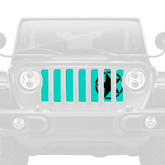 Dirty Acres® - 1-Pc Oscar Mike Style Teal Perforated Main Grille