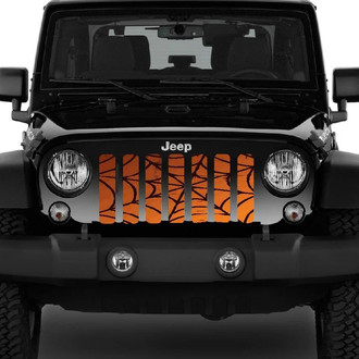 Dirty Acres® - 1-Pc Spider Webs Style Orange Perforated Main Grille