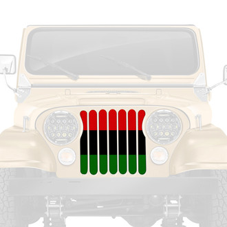 Dirty Acres® - 1-Pc Pan-African American Flag Style Perforated Main Grille