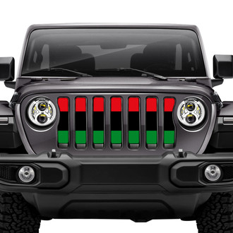 Dirty Acres® - 1-Pc Pan-African American Flag Style Perforated Main Grille