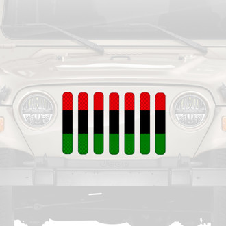 Dirty Acres® - 1-Pc Pan-African American Flag Style Perforated Main Grille