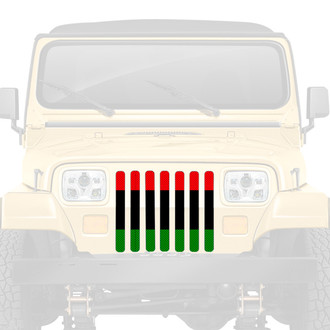 Dirty Acres® - 1-Pc Pan-African American Flag Style Perforated Main Grille