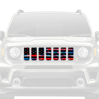 Dirty Acres® - 1-Pc American Patriotic Tie Dye Style Perforated Main Grille