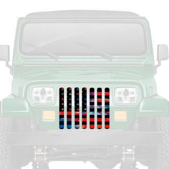 Dirty Acres® - 1-Pc American Patriotic Tie Dye Style Perforated Main Grille
