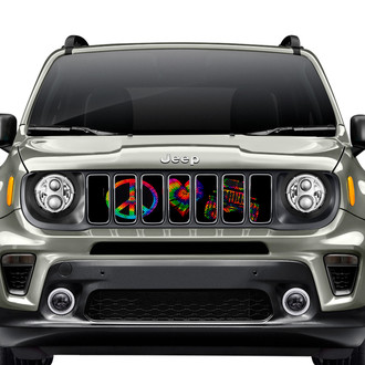 Dirty Acres® - 1-Pc Peace, Love, Jeep Style Perforated Main Grille