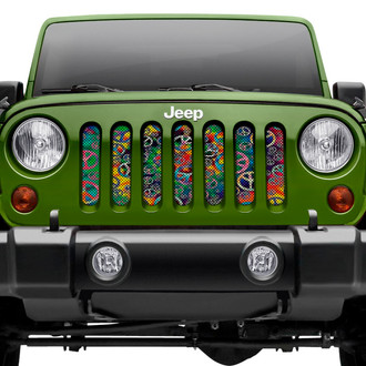 Dirty Acres® - 1-Pc Peace Tie Dye Style Perforated Main Grille