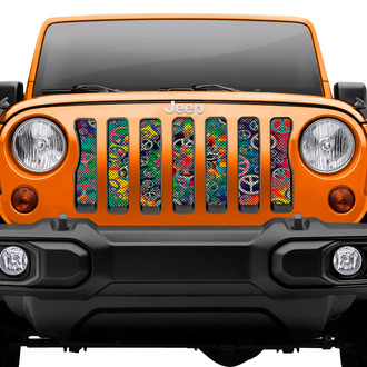 Dirty Acres® - 1-Pc Peace Tie Dye Style Perforated Main Grille