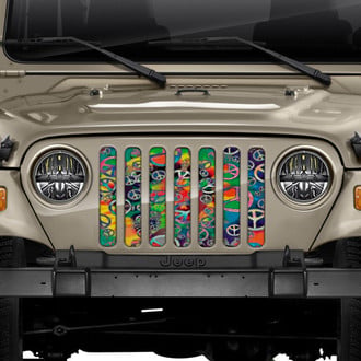 Dirty Acres® - 1-Pc Peace Tie Dye Style Perforated Main Grille