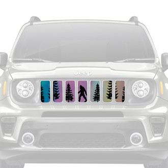 Dirty Acres® - 1-Pc Platinum Bigfoot Rainbow Chrome Background Style Perforated Main Grille