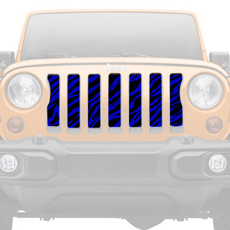 Dirty Acres® - 1-Pc Platinum Blue Zebra Style Perforated Main Grille