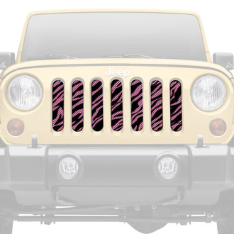 Dirty Acres® - 1-Pc Platinum Baby Pink Zebra Style Perforated Main Grille