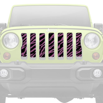 Dirty Acres® - 1-Pc Platinum Baby Pink Zebra Style Perforated Main Grille
