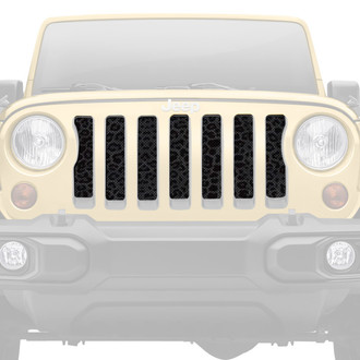 Dirty Acres® - 1-Pc Platinum Leopard Print Style Gray/Black Perforated Main Grille