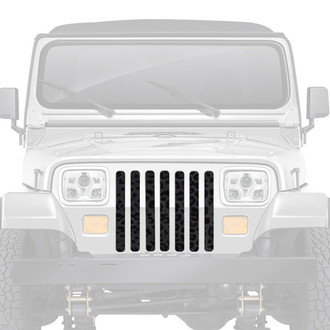 Dirty Acres® - 1-Pc Platinum Leopard Print Style Gray/Black Perforated Main Grille