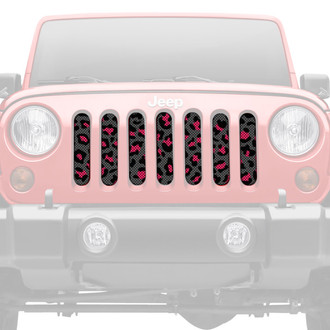 Dirty Acres® - 1-Pc Platinum Leopard Print Style Gray/Pink/Black Perforated Main Grille
