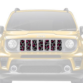 Dirty Acres® - 1-Pc Platinum Leopard Print Style Gray/Pink/Black Perforated Main Grille