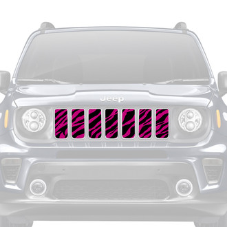 Dirty Acres® - 1-Pc Platinum Bright Pink Zebra Style Perforated Main Grille