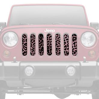 Dirty Acres® - 1-Pc Platinum Cheetah Style Pink Perforated Main Grille