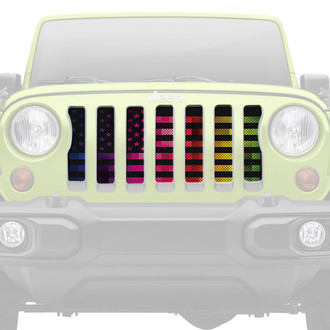 Dirty Acres® - 1-Pc Platinum Pride American Flag Style Perforated Main Grille