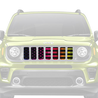 Dirty Acres® - 1-Pc Platinum Pride American Flag Style Perforated Main Grille