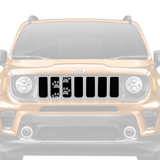 Dirty Acres® - 1-Pc Platinum Puppy Paw Prints Style Gray Perforated Main Grille