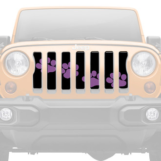 Dirty Acres® - 1-Pc Platinum Puppy Paw Prints Style Purple Perforated Main Grille