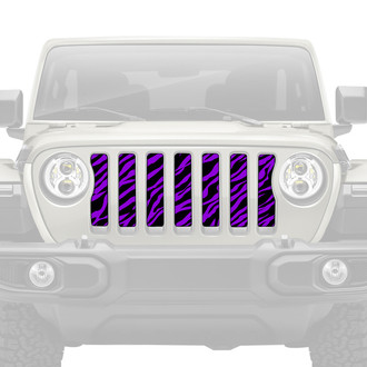Dirty Acres® - 1-Pc Platinum Purple Zebra Style Perforated Main Grille