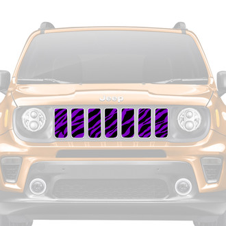 Dirty Acres® - 1-Pc Platinum Purple Zebra Style Perforated Main Grille