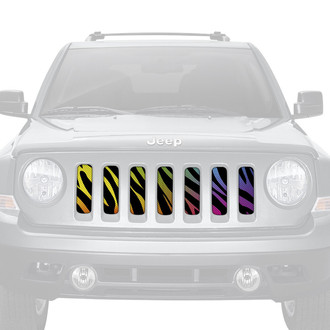 Dirty Acres® - 1-Pc Platinum Rainbow Zebra Style Perforated Main Grille