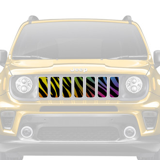 Dirty Acres® - 1-Pc Platinum Rainbow Zebra Style Perforated Main Grille