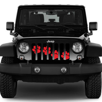 Dirty Acres® - 1-Pc Platinum Puppy Paw Style Perforated Main Grille